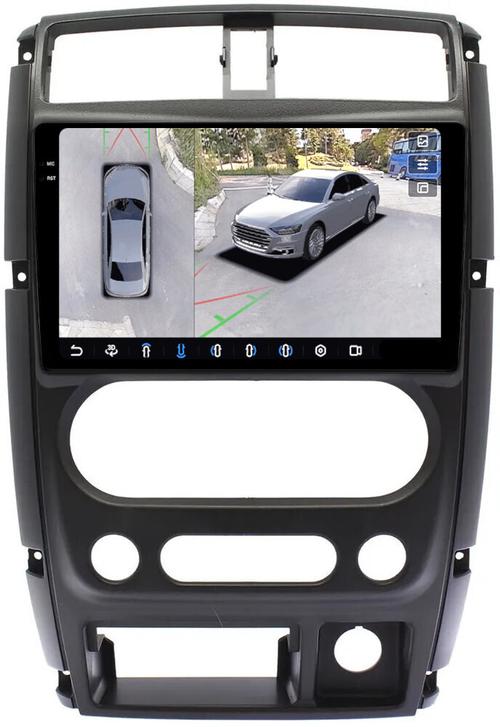 Магнитола для Suzuki Jimny 3 2005-2018 - FarCar BX3059M-360 монитор 9.5" 2K QLED на Android 13, 6Гб+128Гб, CarPlay, 4G SIM-слот, 4 камеры в комплекте