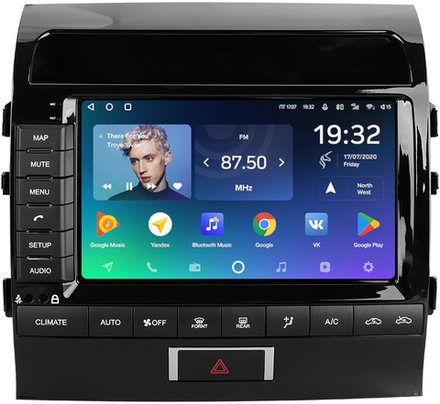 Магнитола для Toyota Land Cruiser 200 2012-2015 (климат на ШГУ) - Teyes CC2 PLUS монитор 9" IPS на Android 10, ТОП процессор, 4-64, SIM-слот