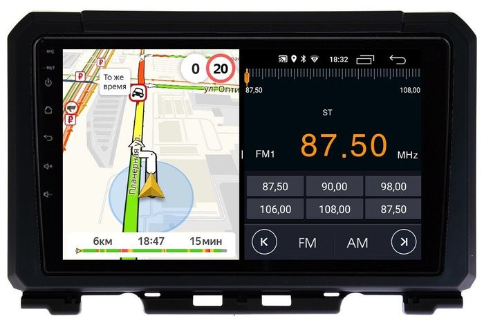 Магнитола для Suzuki Jimny 2019+ - Parafar PF126FHD на Android 13, 8-ядер, 2Гб+32Гб, CarPlay, 4G SIM-слот