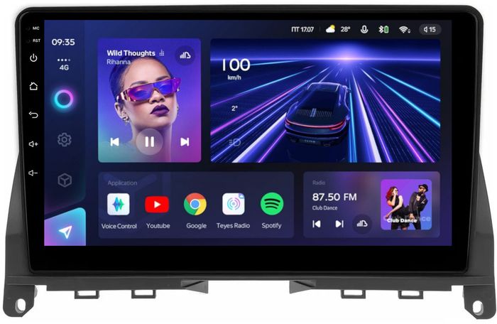 Магнитола для Mercedes-Benz C-класс W204 2007-2011 - Teyes CC3L на Android 10, 8-ядер, CarPlay, 4G SIM-слот