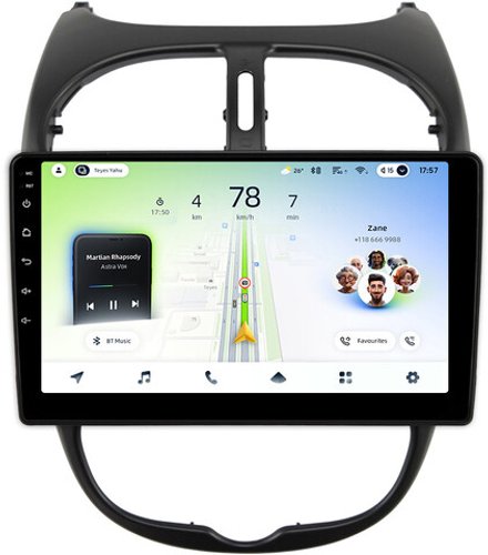 Магнитола для Peugeot 206 1998-2012 - Teyes CC4L монитор 9" IPS на Android 14, Snapdragon 662, CarPlay, 4G SIM-слот