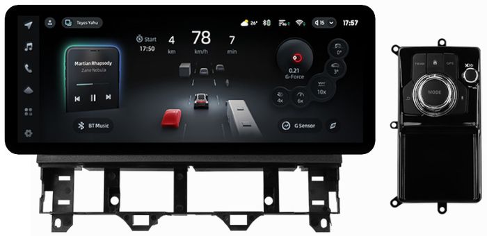 Магнитола для Mazda 6 GG 2002-2007, Atenza (джойстик в комплекте) - Teyes CC4PRO монитор 12.3" 2K QLED + рамка LUX, Android 13, Быстрейшая, Snapdragon 778G, ИИ, CarPlay, DSP, 4G SIM-слот