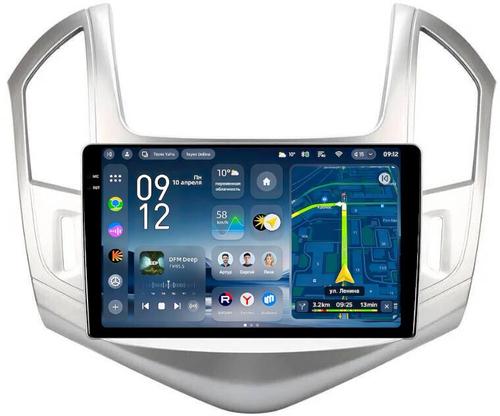 Магнитола для Chevrolet Cruze 1 2012-2015 (рамка серебро) - Teyes CC4-PRO монитор 9.5" 2K QLED на Android 13, Snapdragon 778G, ИИ, CarPlay, DSP, 4G SIM-слот