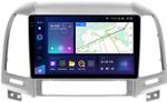 Магнитола для Hyundai Santa Fe 2 CM 2006-2012 (рамка серебро) - Teyes CC3-2K QLed Android 10, Быстрая, SIM-слот, CarPlay