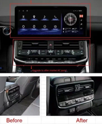 Магнитола для + климат (перед + зад) для Toyota Land Cruiser 300 - Kuberg ZH-T1219 монитор 12.3", Android 12, Быстрая, CarPlay, 4G SIM-слот