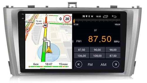 Магнитола для Toyota Avensis 2008-2015 (рамка серебро)- Parafar PF699RN2K-C на Android 13, QLED+2K, ТОП процессор, 4Гб+32Гб, CarPlay, 4G SIM-слот