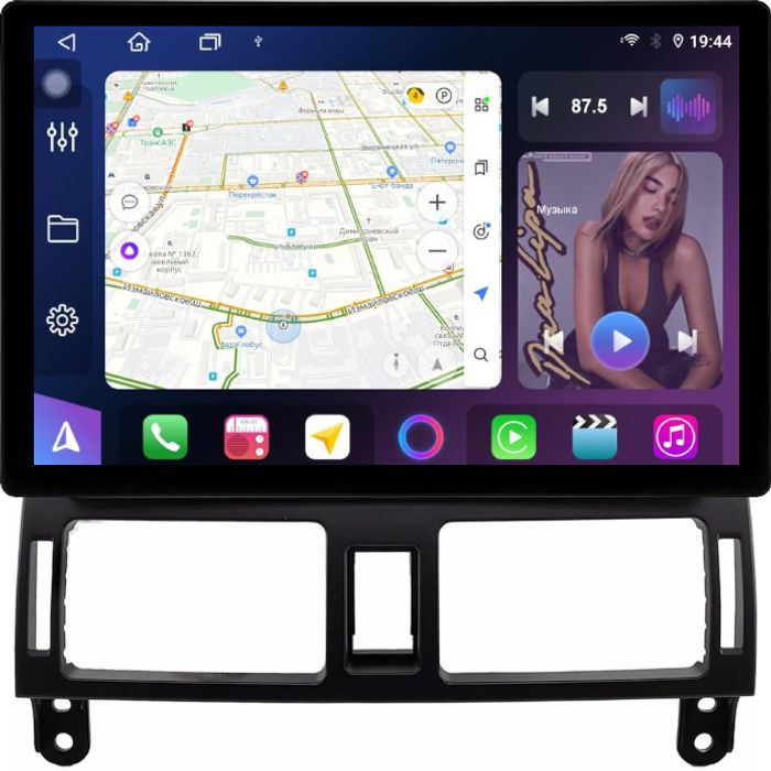 Магнитола для Toyota Avensis T250 2003-2009 (рамка наверх) - FarCar BX877 монитор 13" 2K QLED на Android 13, Быстрая, CarPlay, 4G SIM-слот