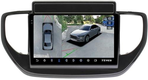 Магнитола для Hyundai Solaris 2 2020-2022 (штатная навигация) - Teyes CC3-2K-360 на Android 10, 2K QLED, 6Гб+128Гб, CarPlay, 4G SIM-слот, 4 камеры в комплекте