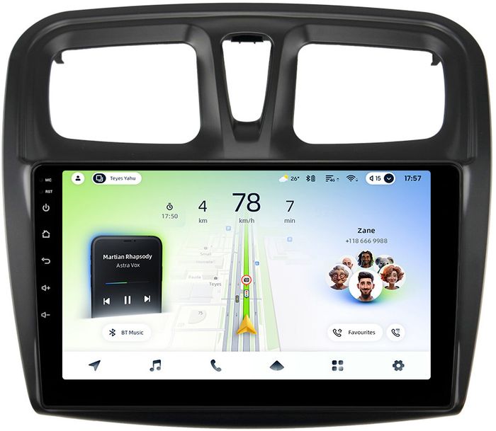 Магнитола для Renault Logan 2, Sandero 2 2014+ - Teyes CC4L монитор 10" IPS на Android 14, Snapdragon 662, CarPlay, 4G SIM-слот