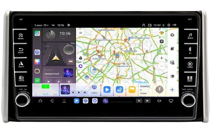 Магнитола для Toyota RAV4 50 2019-2024+ (рынок РФ и ОАЭ) - Kuberg OL-1684 (кнопки и крутилки) Android 13, TS20, 6+128Гб, CarPlay, 4G SIM-слот
