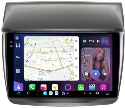 Магнитола для Mitsubishi L200 4, Pajero Sport 2 2006-2016 - FarCar XXL094M монитор 9.5" 2K QLED на Android 14, TS20, 8+256Гб, CarPlay, 4G SIM-слот