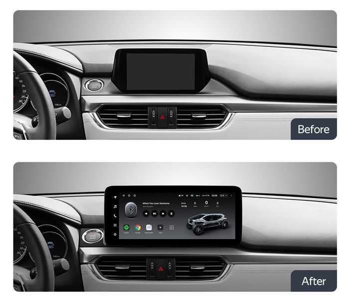 Магнитола для Mazda 6 2015-2018 - Teyes LUX ONE ROUND монитор 12.3", Android 10, ТОП процессор, CarPlay, 4G SIM-слот