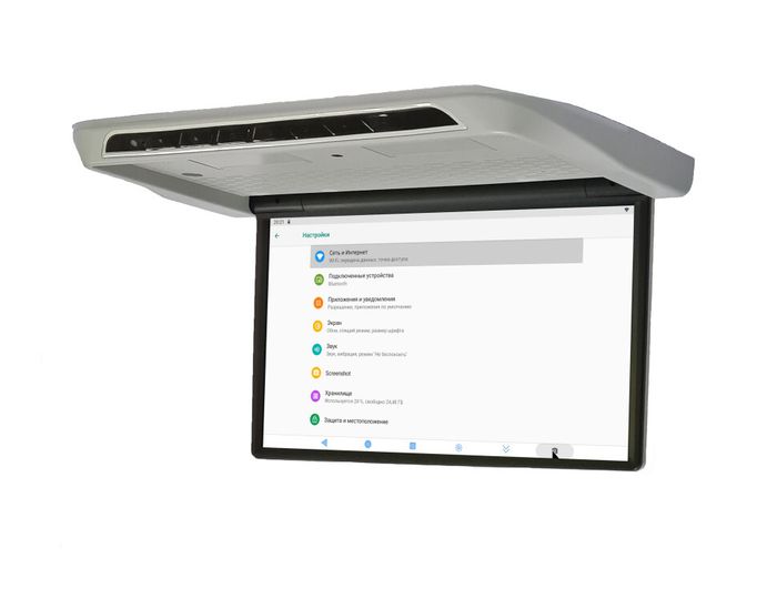 Монитор потолочный моторизированный- ERGO ER1560AT с экраном 15.6” (1920х1080 FullHD, Android, 3+32Gb) серый