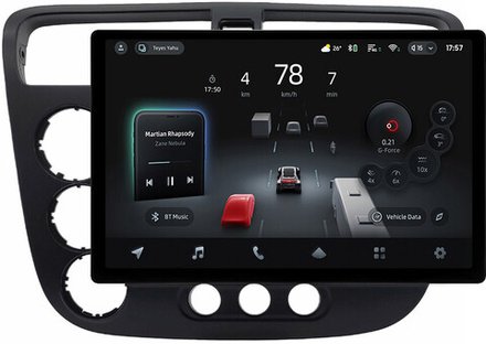 Магнитола для Honda Civic 7 2001-2005 левый руль - Teyes CC4-PRO монитор 13" 2K QLED на Android 13, Snapdragon 778G, ИИ, CarPlay, DSP, 4G SIM-слот