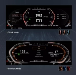 Электронная панель приборов BMW 5-серия F10 2010-2016 (без проекции на лобовое) - Kuberg NH-LCD-B01-F10 с ЖК 12.3" экраном QLED