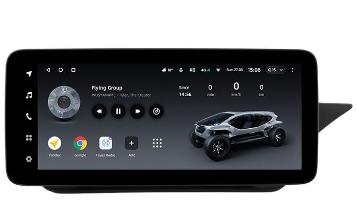 Магнитола для Mercedes-Benz E W212 седан правый руль 2015-2016 NTG 5.0 - Teyes LUX ONE монитор 12.3", Android 10, 6+128Гб, CarPlay, 4G SIM-слот