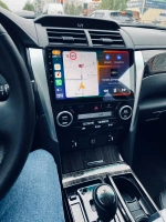 Магнитола для Toyota Camry 50 2011-2014 (рамка серебристо-черная) - FarCar DX10-7048B монитор 10.36" IPS на Android 13, 4+64Гб, CarPlay