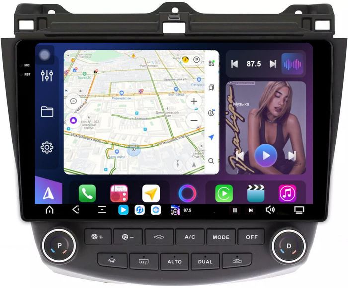 Магнитола для Honda Accord 7 2003-2008 - FarCar XXL3222M монитор 10.36" 2K QLED на Android 14, TS20, 8+256Гб, CarPlay, 4G SIM-слот
