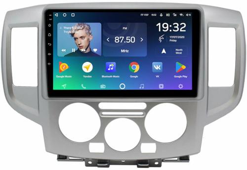 Магнитола для Nissan NV200 2009+ (рамка серебро) - Teyes CC2 PLUS монитор 9" QLED на Android 10, ТОП процессор, 4Гб+64Гб, 4G SIM-слот