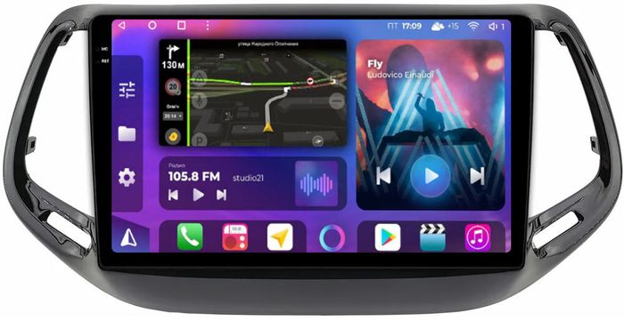 Магнитола для Jeep Compass 2 2016+ - FarCar BM1008M-2K монитор 10.36" 2K QLED на Android 14, TS10, 4+32Гб, CarPlay, 4G SIM-слот