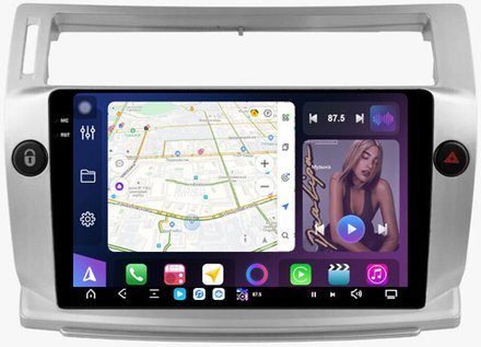 Магнитола для Citroen C4 2004-2011 - FarCar GX3036M монитор 9.5" 2K QLED на Android 14, TS20, 6+128Гб, CarPlay, 4G SIM-слот