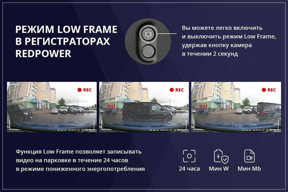 Видеорегистратор универсальный скрытной установки (вокруг ножки зеркала) - RedPower DVR-UNI-G, разрешение 2.5K (QHD), сенсор Sony