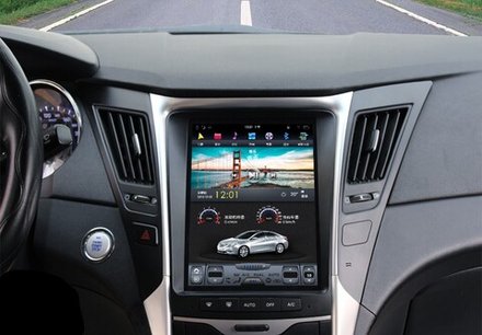 Магнитола для Hyundai Sonata 6 2010-2013 (YF) - Kuberg ZF-1031-DSP вертикальный экран 10.4" в стиле "Тесла" на Android 9, 4/32ГБ