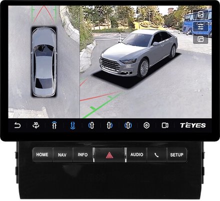 Магнитола для Toyota Land Cruiser 200 2015-2021 (с JBL, рамка тип 1) - Teyes CC3-2K-360 монитор 13" 2K QLED на Android 10, 6Гб+128Гб, CarPlay, 4G SIM-слот, 4 камеры в комплекте