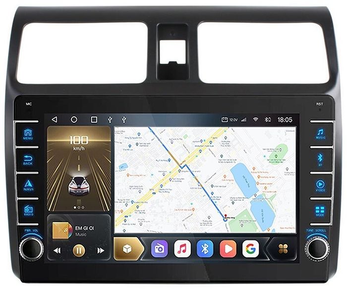 Магнитола для Suzuki Swift 2004-2010 - Kuberg OL-1622 (кнопки и крутилки), Android 12, TS10, CarPlay, 4G SIM-слот