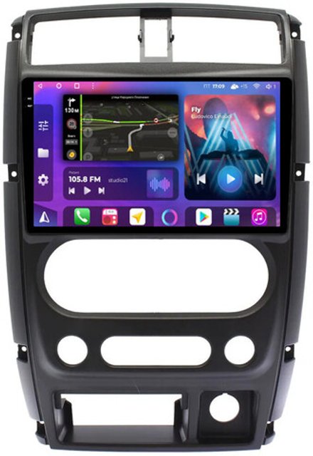 Магнитола для Suzuki Jimny 3 2005-2018 - FarCar BM3059M-2K монитор 9.5" 2K QLED на Android 14, TS10, 4+32Гб, CarPlay, 4G SIM-слот
