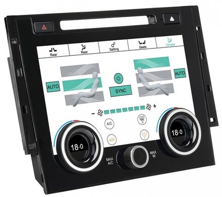 Сенсорная панель климата Range Rover Sport 2013-2017 - LCD/ЖК экран 10" с отверстием под CD