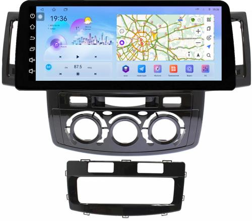 Магнитола для Toyota HiLux 7 2011-2015 - FarCar монитор 12.3" 2K QLED на Android 14, Быстрая, CarPlay, 4G SIM-слот