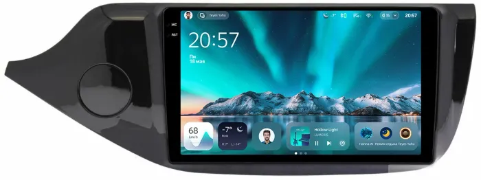Магнитола для KIA Ceed 2 JD 2012-2018 (рамка глянцевая) - Teyes CC4 монитор 9.2" 2K QLED на Android 14, Snapdragon 680, DSP, CarPlay, 4G SIM-слот
