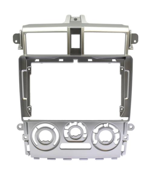 Комплект рамки с разъёмами 9" Mitsubishi Colt 6, Colt Plus 2002-2012 правый руль большая тип 2 серебро