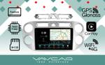Магнитола для Volkswagen Tiguan 2007-2016 (рамка белая) - Vaycar VA81-0489-2K на Android 13, Быстрая, 2K QLED, CarPlay, 4G SIM-слот