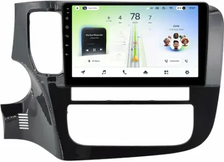 Магнитола для Mitsubishi Outlander 3 2012-2022 (овальный климат) - Teyes CC4L монитор 9" IPS на Android 14, Snapdragon 662, CarPlay, 4G SIM-слот