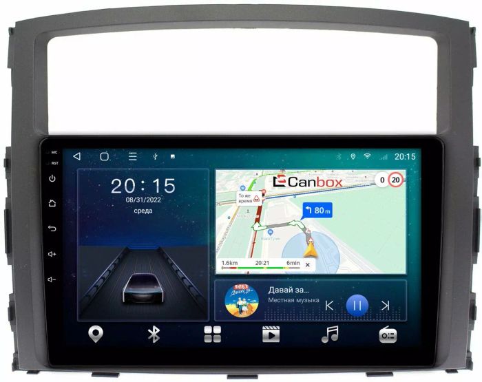 Магнитола для Mitsubishi Pajero 4 2006-2022 - CanBox 9069/9070 Android 10, 8-ядер, SIM-слот