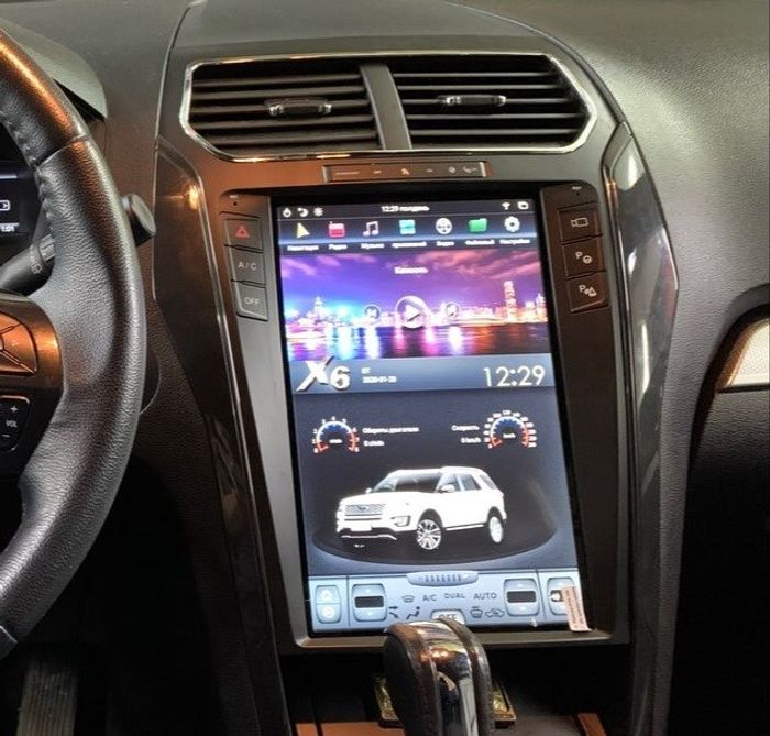 Магнитола для Ford Explorer 2011-2019 (без SYNC) - Kuberg ZF-1263-DSP ("Тесла-Стиль") на Android 9