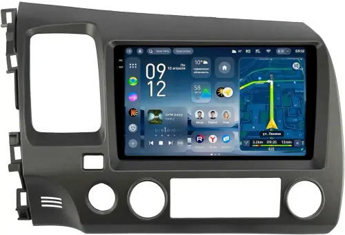 Магнитола для Honda Civic 8 4d 2005-2012 (левый руль) - Teyes CC4-PRO монитор 9.5" 2K QLED на Android 13, Snapdragon 778G, ИИ, CarPlay, DSP, 4G SIM-слот