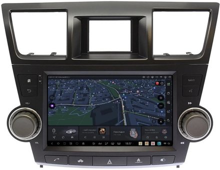 Магнитола для Toyota Highlander 2 2007-2013 XU40 - Kuberg OL-9431-2 (кнопки + крутилки) QLed+2K, Android 13, UIS7870 (DUDU7), CarPlay, SIM-слот