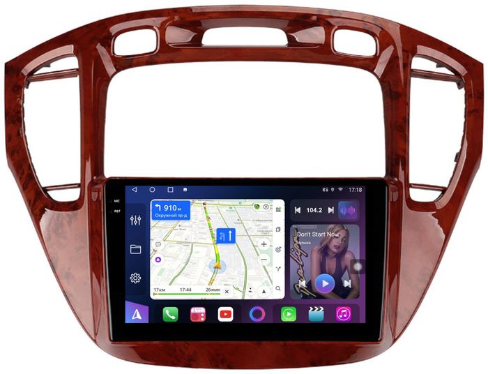 Магнитола для Toyota Highlander 1 XU20 / Kluger / 2000-2007 - FarCar S500-TS20 монитор 9.5" 2K QLED на Android 14, Быстрейшая, CarPlay, 4G SIM-слот