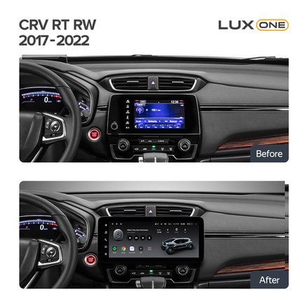 Магнитола для Honda CR-V 5 2017-2022 - Teyes LUX ONE ROUND монитор 12.3" на Android 10, ТОП процессор, CarPlay, 4G SIM-слот