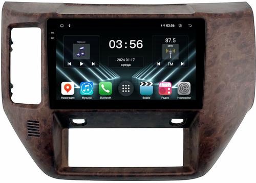 Магнитола для Nissan Patrol Y61 2004-2010 (рамка дерево) - FarCar DX3258M монитор 9.5" IPS на Android 13, 4+64Гб, CarPlay