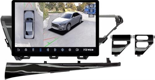 Магнитола для Toyota Camry 70 2017-2021 (без JBL) - Teyes CC3-2K-360 монитор 13" 2K QLED на Android 10, 6Гб+128Гб, CarPlay, 4G SIM-слот, 4 камеры в комплекте