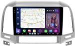 Магнитола для Hyundai Santa Fe 2 CM 2006-2012 (рамка серебро) - FarCar GX008M монитор 9.5" 2K QLED на Android 14, TS20, 6+128Гб, CarPlay, 4G SIM-слот
