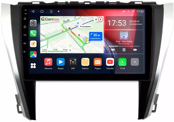 Магнитола для Toyota Camry 2014-2018 - Canbox 1045/1027 Android 10, 8-ядер, SIM-слот