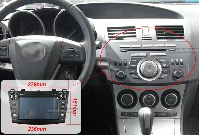 Магнитола для Mazda 3, Axela 2009-2013 - Airok RD-2404D на Android 9/10