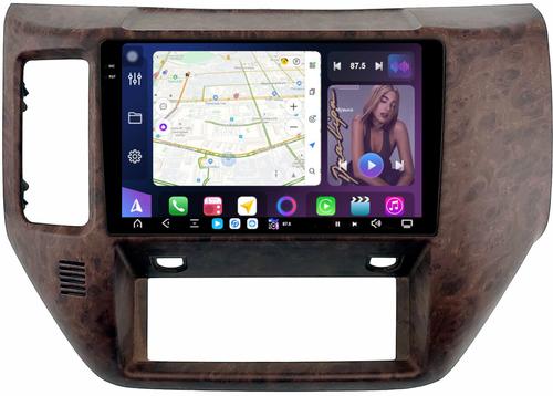 Магнитола для Nissan Patrol Y61 2004-2010 (рамка дерево) - FarCar GX3258M монитор 9.5" 2K QLED на Android 14, TS20, 6+128Гб, CarPlay, 4G SIM-слот