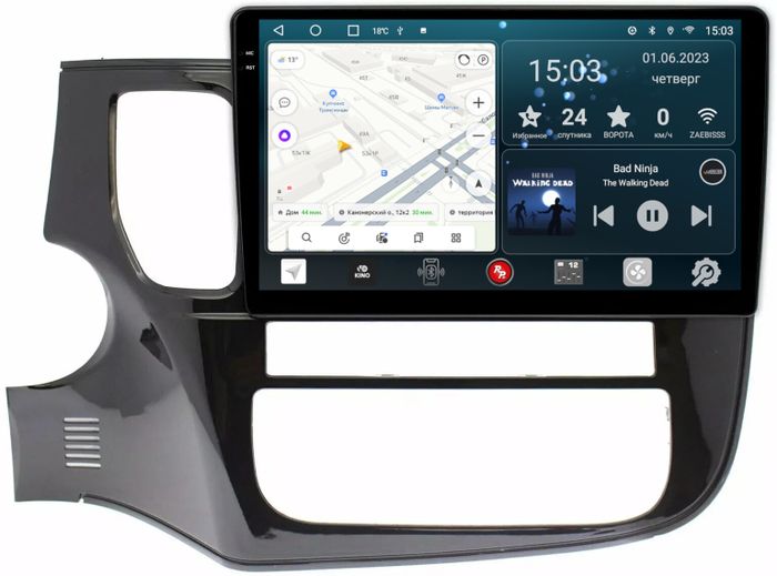 Магнитола для Mitsubishi Outlander 3 2012-2022 - RedPower 156 Android 10, QLED+2K, ТОП процессор, 6Гб+128Гб, CarPlay, SIM-слот