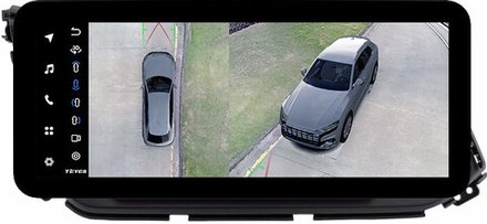 Магнитола для Hyundai Elantra 6 2018-2020 (штатная КЗВ) - Teyes LUX ONE 360 монитор 12.3" 2K QLED на Android 10, 6Гб+128Гб, CarPlay, 4G SIM-слот, 4 камеры в комплекте